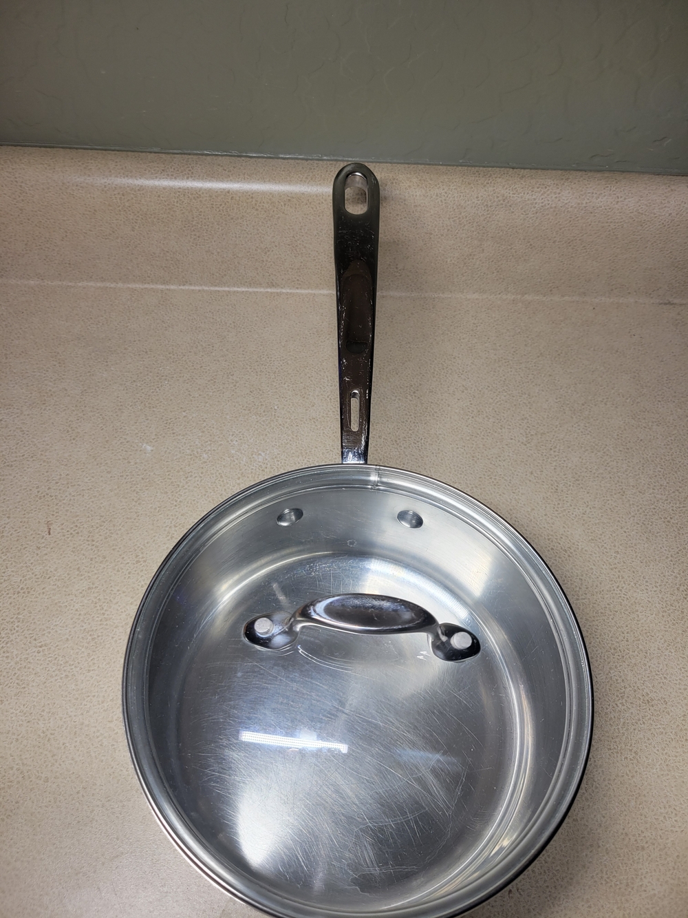 Emeril Lagasse by All-Clad 2-Quart Stainless Steel Saucepan with Straining Glass